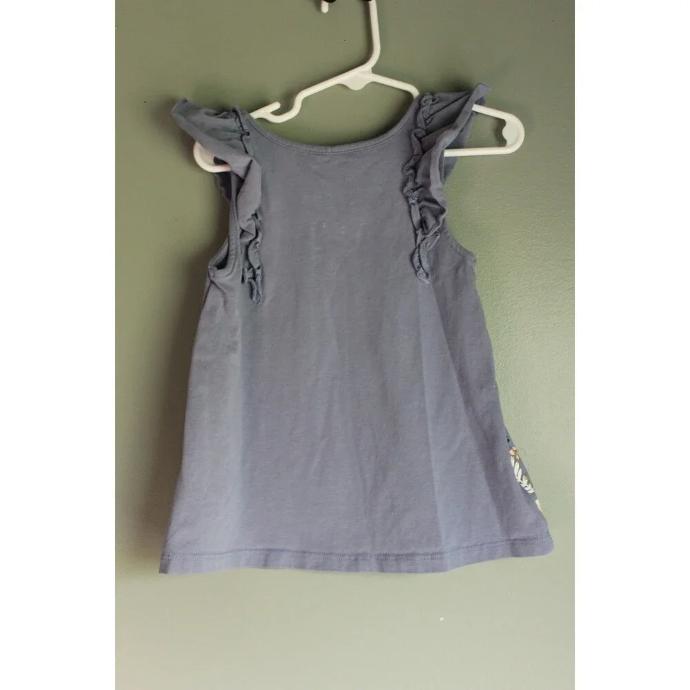 Cynthia Rowley Toddler Tank Tunic  4T Blue Rabbit Floral Size 4T